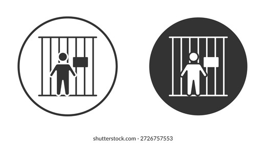 Símbolos simples del Clipart de la forma del icono de la cárcel
