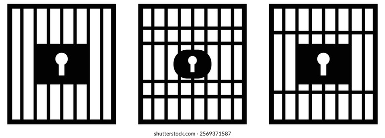 Jail icon. simple flat trendy style vector Jail icon on white background. logo concept of Jail sign. Jail sign symbol vector. Prisoner icon in vector. Illustration. Design eps 10