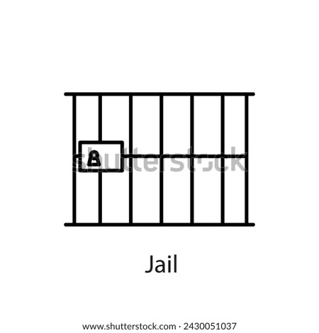 Jail icon. simple flat trendy style vector Jail icon on white background.