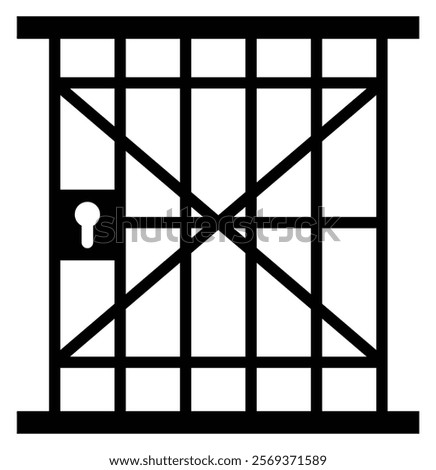 Jail icon. simple flat trendy style vector Jail icon on white background. logo concept of Jail sign. Jail sign symbol vector. Prisoner icon in vector. Illustration. Design eps 10