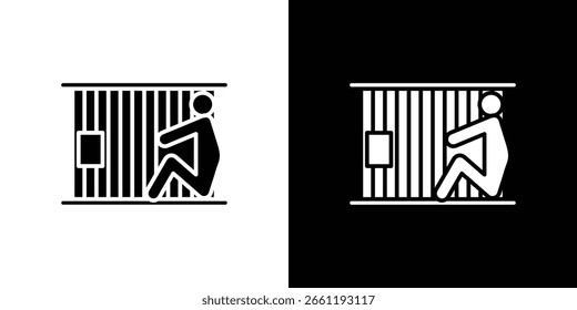 Jail icon symbol. Simple, flat design for web and mobile app