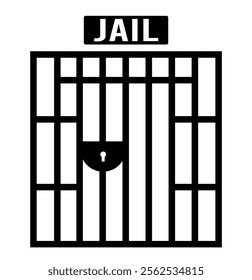 Jail icon . jail icon trendy flat design. prison icon vector illustration eps 10. 