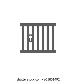 Jail Icon In Trendy Flat Style Isolated On White Background. Symbol For Your Web Site Design, Logo, App, UI. Vector Illustration, EPS