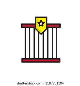 jail icon vector design eps 10. building icon vector