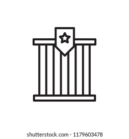 jail icon vector design line style
