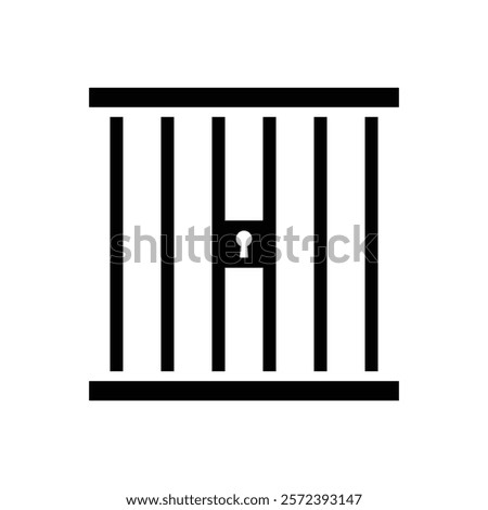 Jail icon vector design. Jail sign. Prison icon design. Jail icon vector symbol isolated on white background.