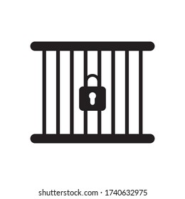 Jail Icon Vector Design Trendy