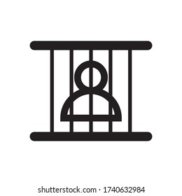 Jail Icon Vector Design Trendy