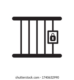 Jail Icon Vector Design Trendy