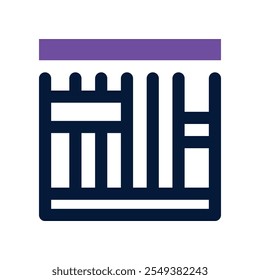 jail icon. vector dual tone icon for your website, mobile, presentation, and logo design.