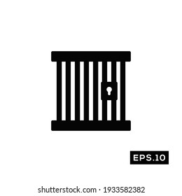 Jail Icon Vector. Guilty icon black style illustration Vector