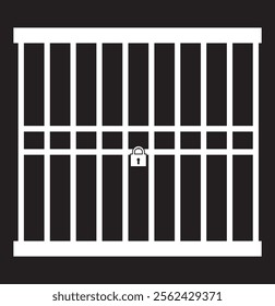 Jail Icon Vector. Guilty icon black style illustration Vector