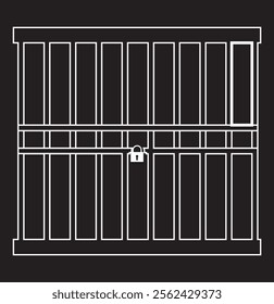 Jail Icon Vector. Guilty icon black style illustration Vector