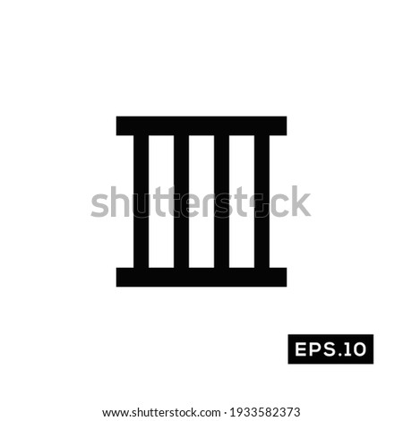 Jail Icon Vector. Guilty icon black style illustration Vector
