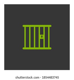 Gefängnissymbol. Vektorgrafik EPS10.