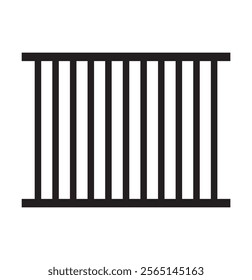 Jail icon vector isolated on white background, logo concept of Jail sign on transparent background, black filled symbol. jail icon vector .