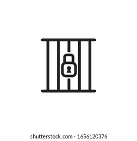 Jail Icon Vector Logo Template