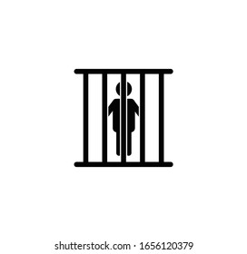 Logo-Vorlage für die Vektorillustration von Gefängnissymbol