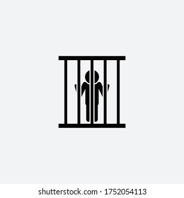 Jail icon vector logo template illustration