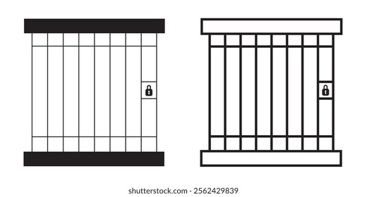 Jail icon vector logo template illustration 