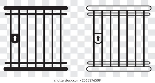 Jail icon vector logo template, vector design trendy eps 10