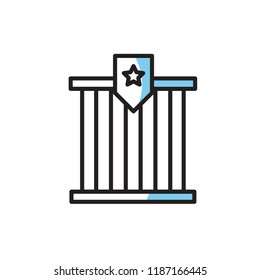 jail icon vector modern style