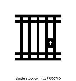 Jail Icon Vector On White Background