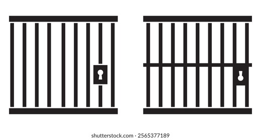 Jail icon vector on white background. Stock vector, Jail icon vector trendy stock design eps 10
