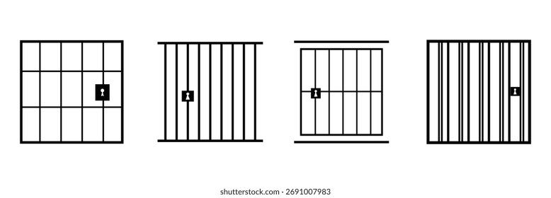 Jail icon vector on white background EPS 10