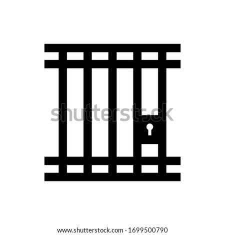 Jail icon vector on white background