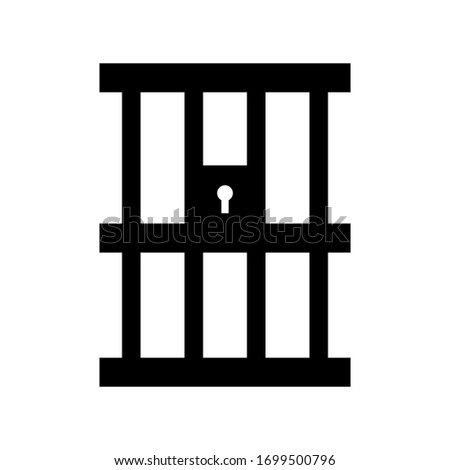 Jail icon vector on white background