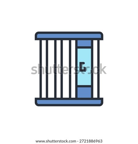 jail icon. vector.Editable stroke.linear style sign for use web design,logo.Symbol illustration.