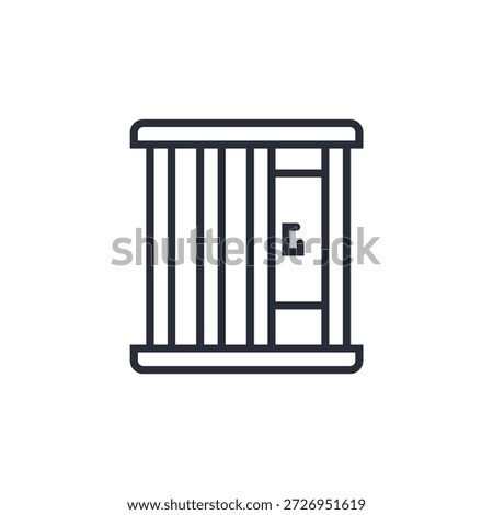 jail icon. vector.Editable stroke.linear style sign for use web design,logo.Symbol illustration.