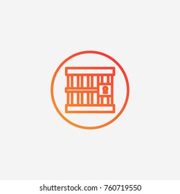 Jail icon.gradient illustration isolated vector sign symbol