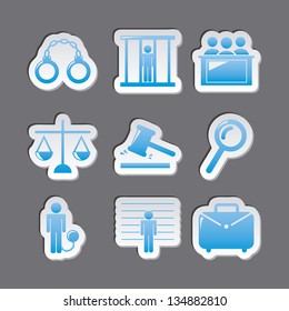 jail icons over gray background. vector illustration