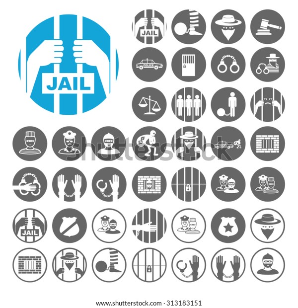 Jail icons set.
Illustration EPS10