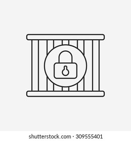 jail line icon