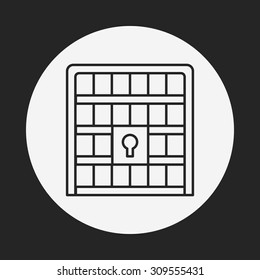 jail line icon