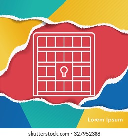 jail line icon