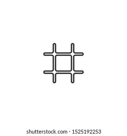 Jail line icon in simple design on a white background