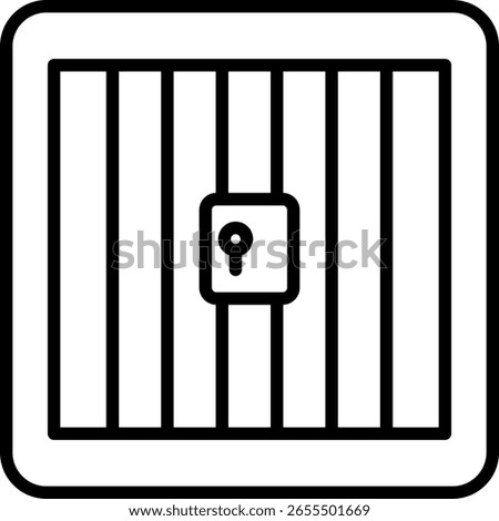 Jail Line Icon Vector Design
