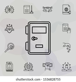 Jail, lock, door icon. Universal set of law and justice for website design and development, app development