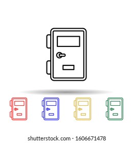 Jail, lock, door multi color style icon. Simple thin line, outline vector of law and justice icons for ui and ux, website or mobile application