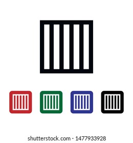 Jail, locked, prison, icon, flat. Element of security for mobile concept and web apps illustration. Thin flat icon for website design and development, app. Vector icon