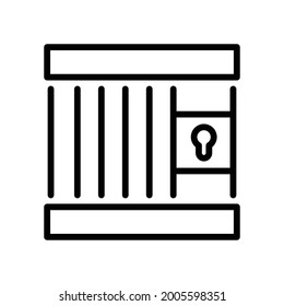 Jail, lockup icon, Line Vector graphics