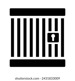 Jail, Lockup Icon, Vector Graphics Illustrations 