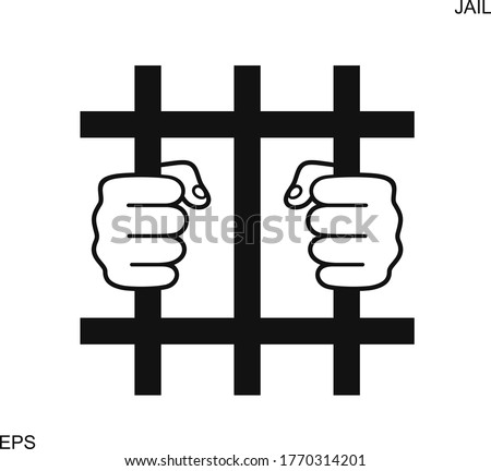 Jail logo. Isolated  jail on white background