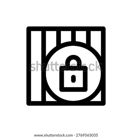 Jail Prison Bar Cell Captive Crime Punishment Custody Law Icon