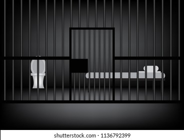 Jail With Prison Bar. Vector Design Eps 10