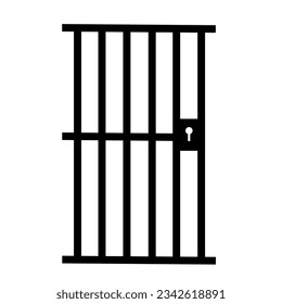 Jail, prison icon. Justice concept. Vector illustration